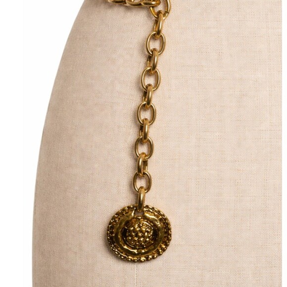 New York Studio Vintage Gold Tone Concho Belt 1.5\